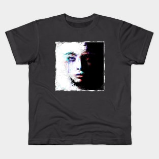 Watercolor_B&W Girl Kids T-Shirt